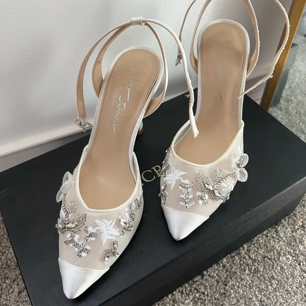 Betsey Johnson Bridal Heels - Picture 1 of 3